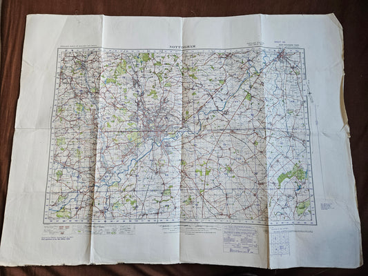 WW2 Ordnance Survey Map - Nottingham, 1940.