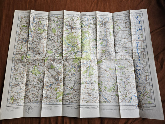 WW2 Ordnance Survey Map - The Dukeries, 1940.