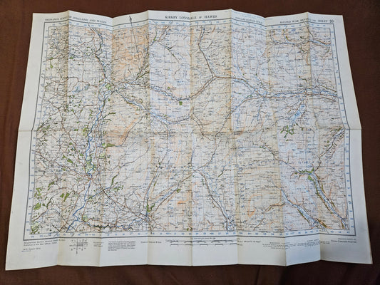WW2 Ordnance Survey Map - Kirkby Lonsdale & Hawes, 1940.