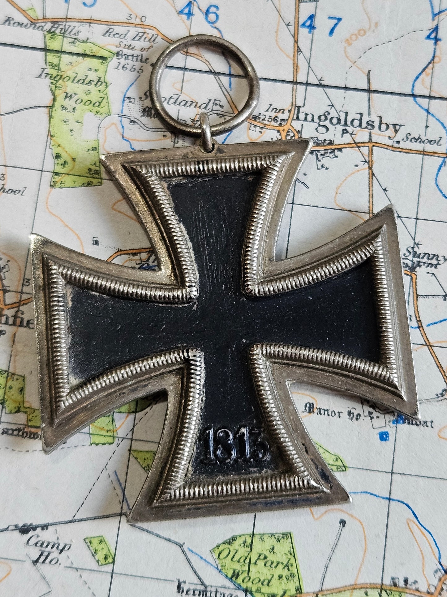 Original WW2 German, Nazi Iron Cross 2nd Class medal, unmarked.
