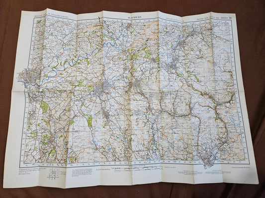WW2 Ordnance Survey Map - Blackburn, 1940.