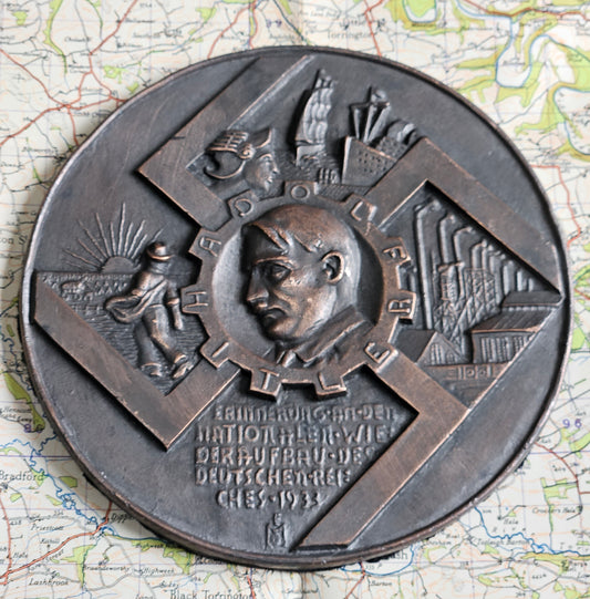 Replica Ww2 German, Nazi display plaque, Adolf hitler.