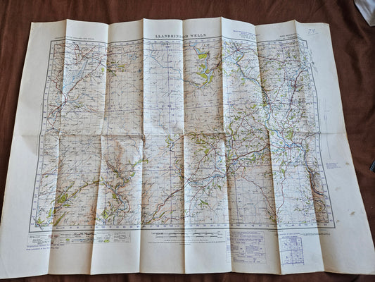 WW2 Ordnance Survey Map - Llandrindod Wells, 1940.