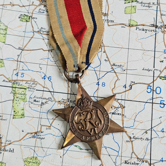 Original WW2 Africa Star Medal with ribbon.