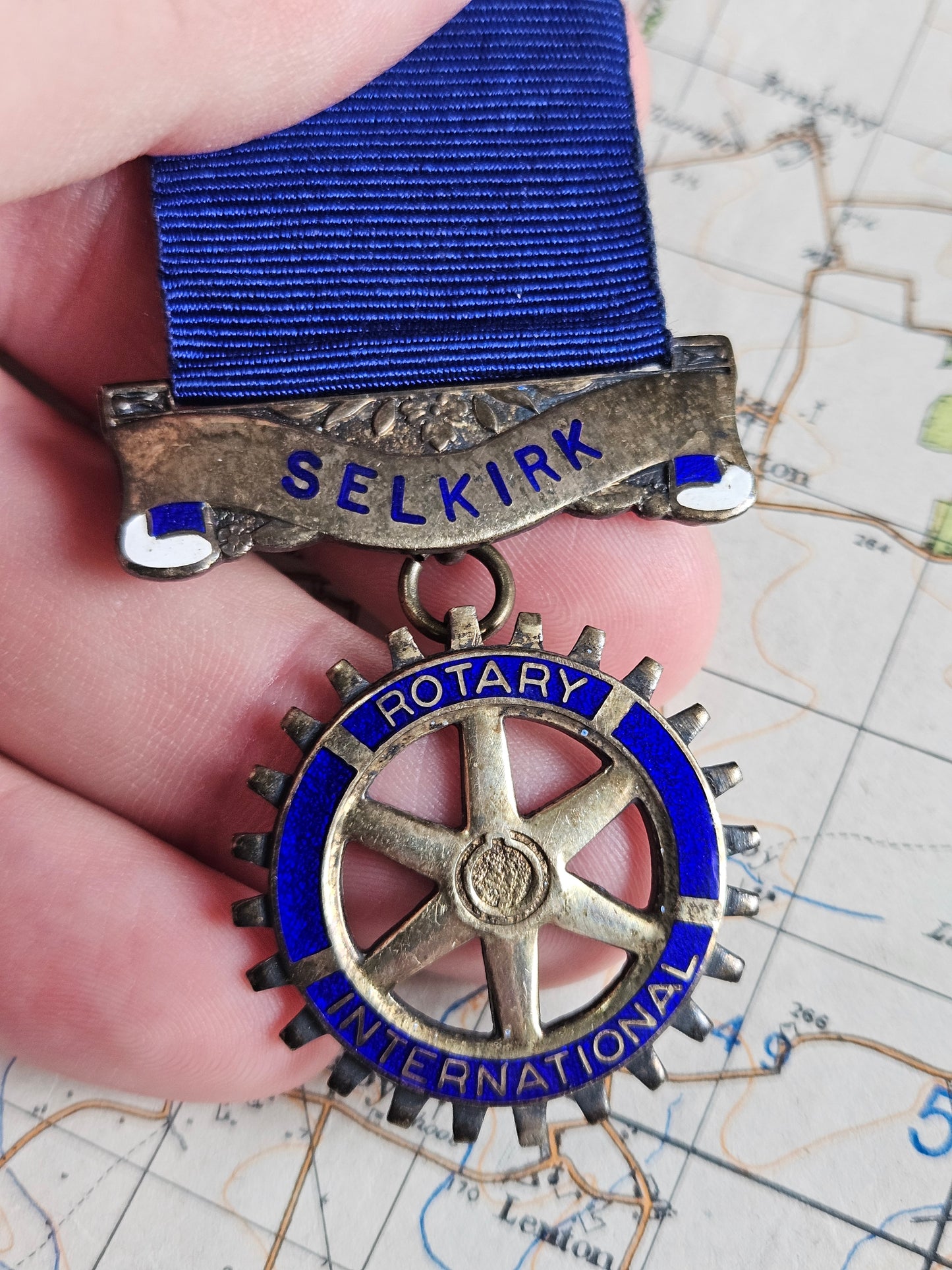 Vintage Rotary International Past President Selkirk Silver Hallmark Medal