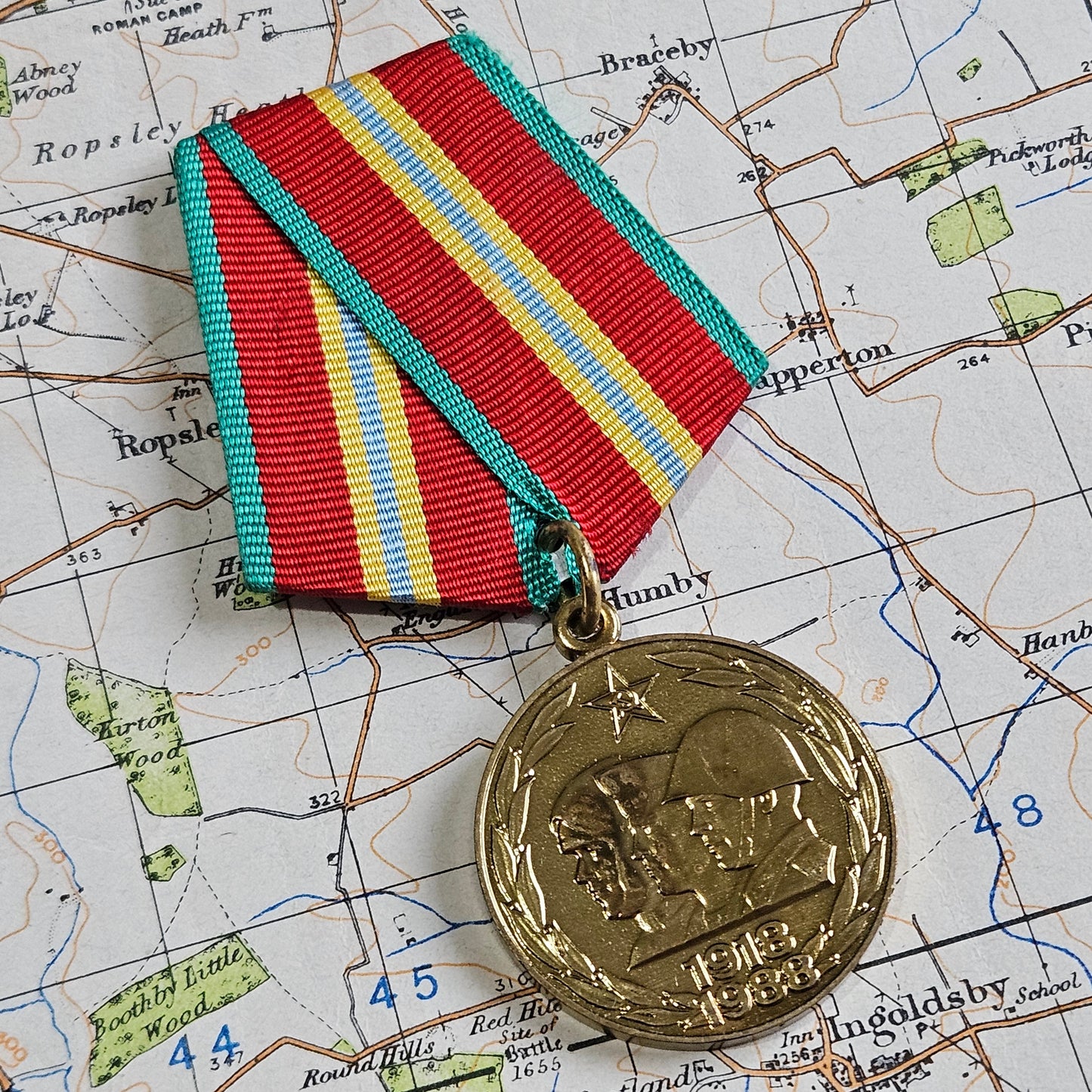 Vintage Russian Soviet USSR Medal 1988 - 70 Years Army