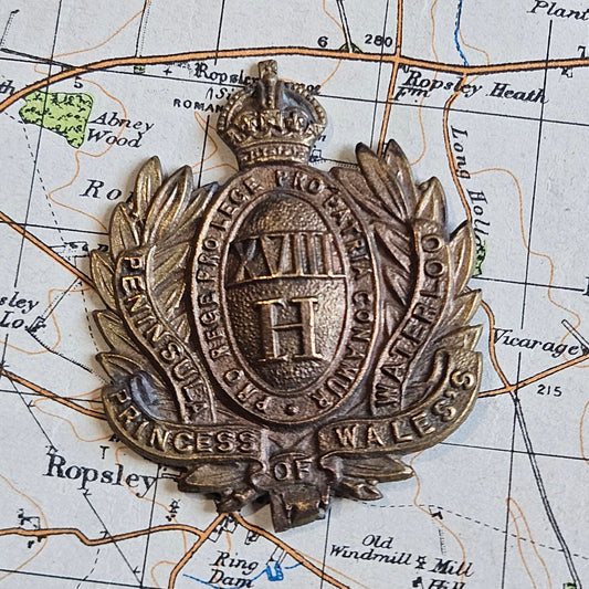 18th Prince of Wales's Hussars Regiment. King's Crown. BROKEN