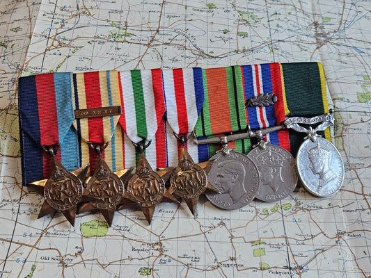 Original WW2 Star and Territorial Efficiency Medal Group on bar.