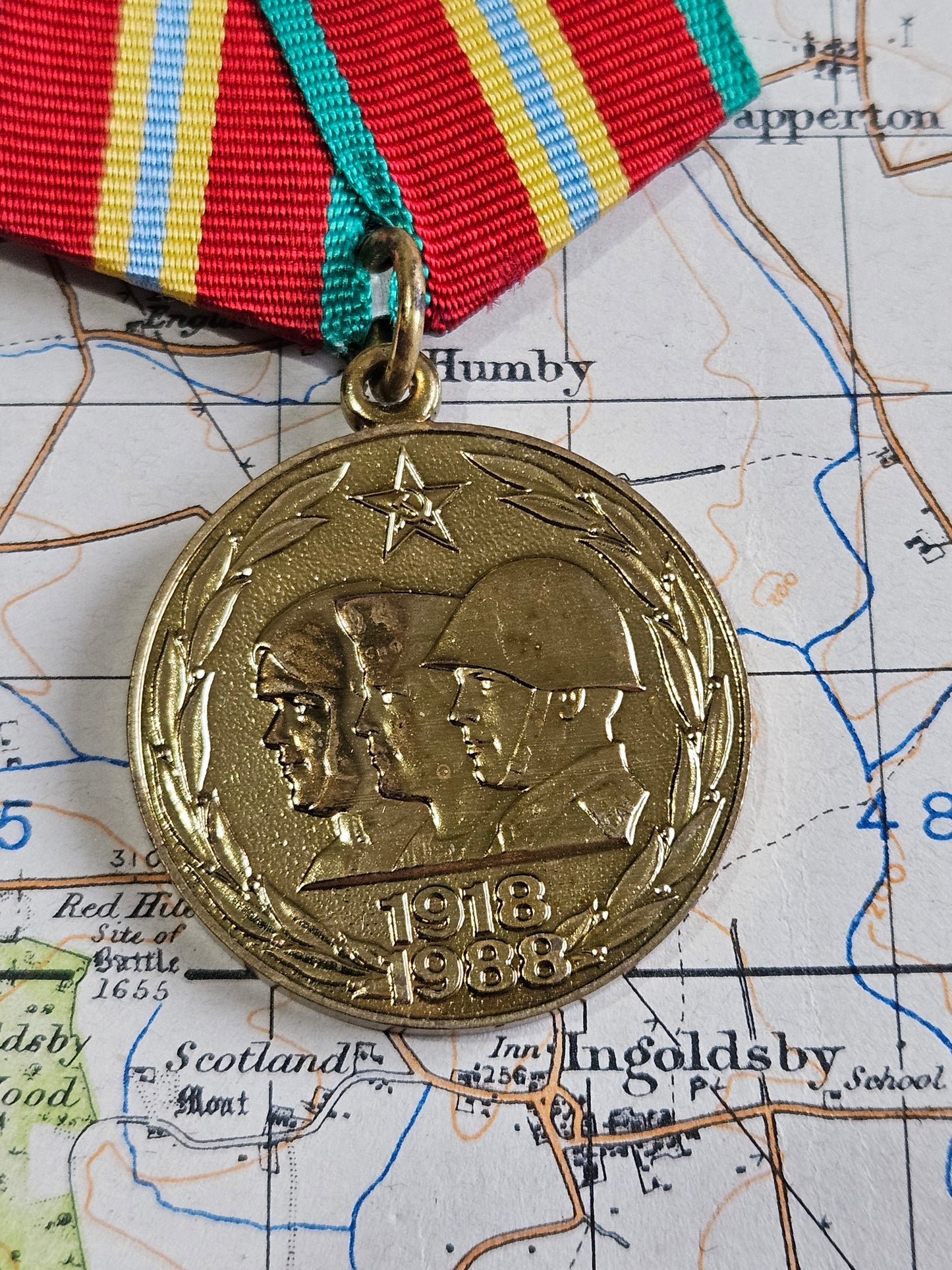 Vintage Russian Soviet USSR Medal 1988 - 70 Years Army