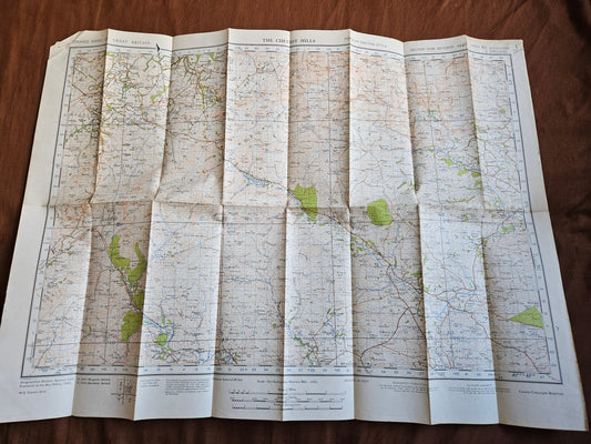 WW2 Ordnance Survey Map - The Cheviot Hills, 1940.