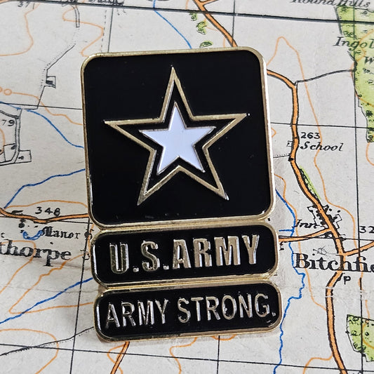 US Army "Army Strong" Pin Badge.