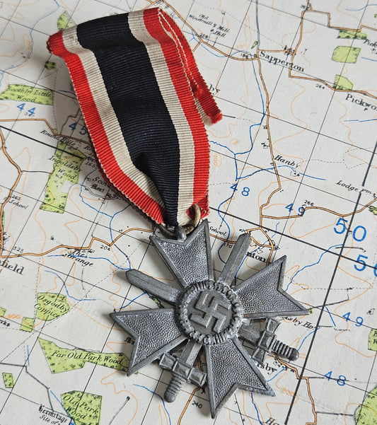 WW2 German War Merit Cross with Swords. 113 - Hermann Aurich
