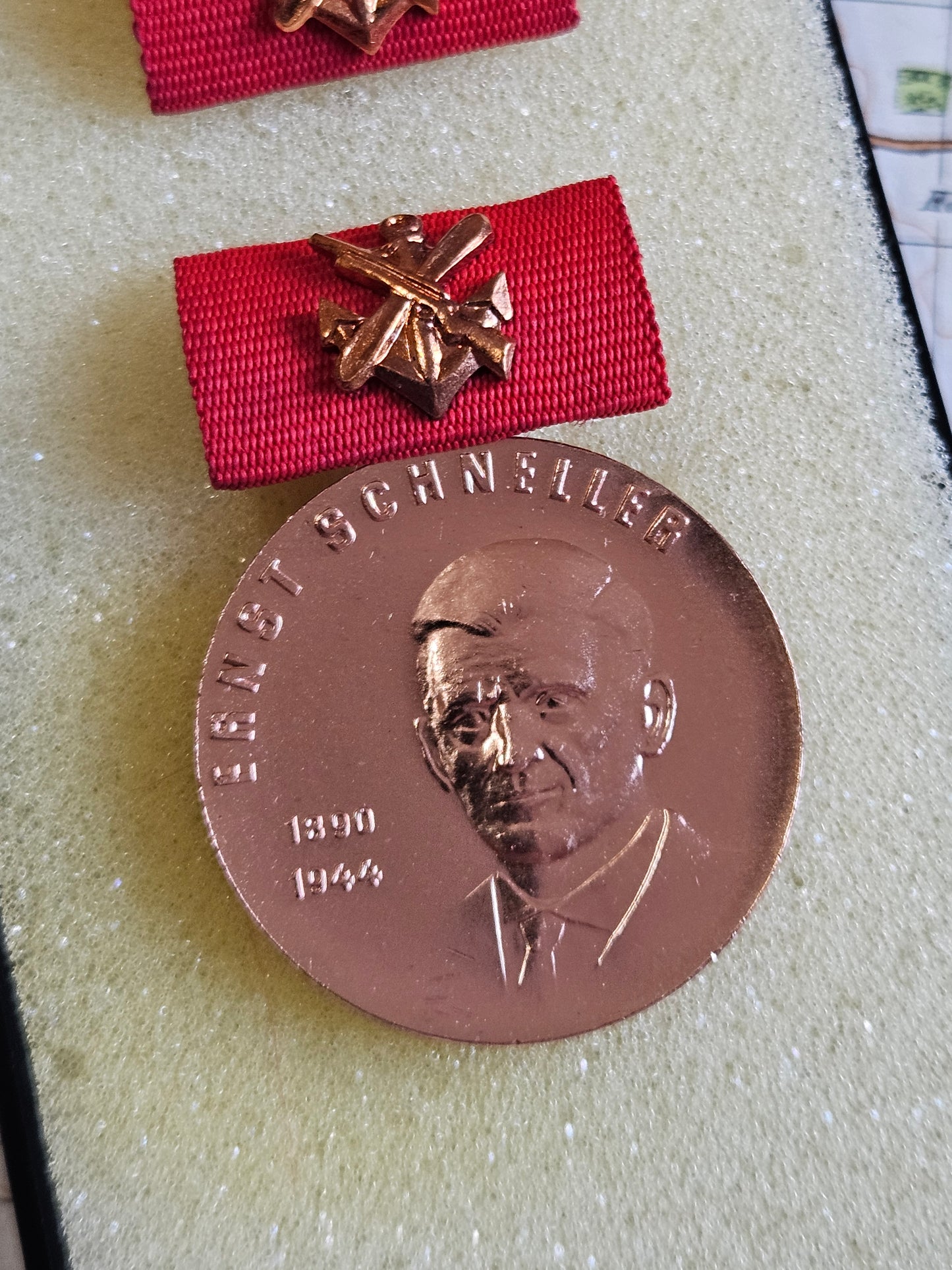 East German Ernst Schneller Medal Bronze Award