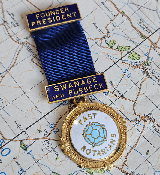Rotary Club Medal - Past Rotarians, Founder President. Swanage & Purbeck