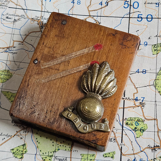 Trench Art Match Holder / Vesta Case - Royal Artillery.